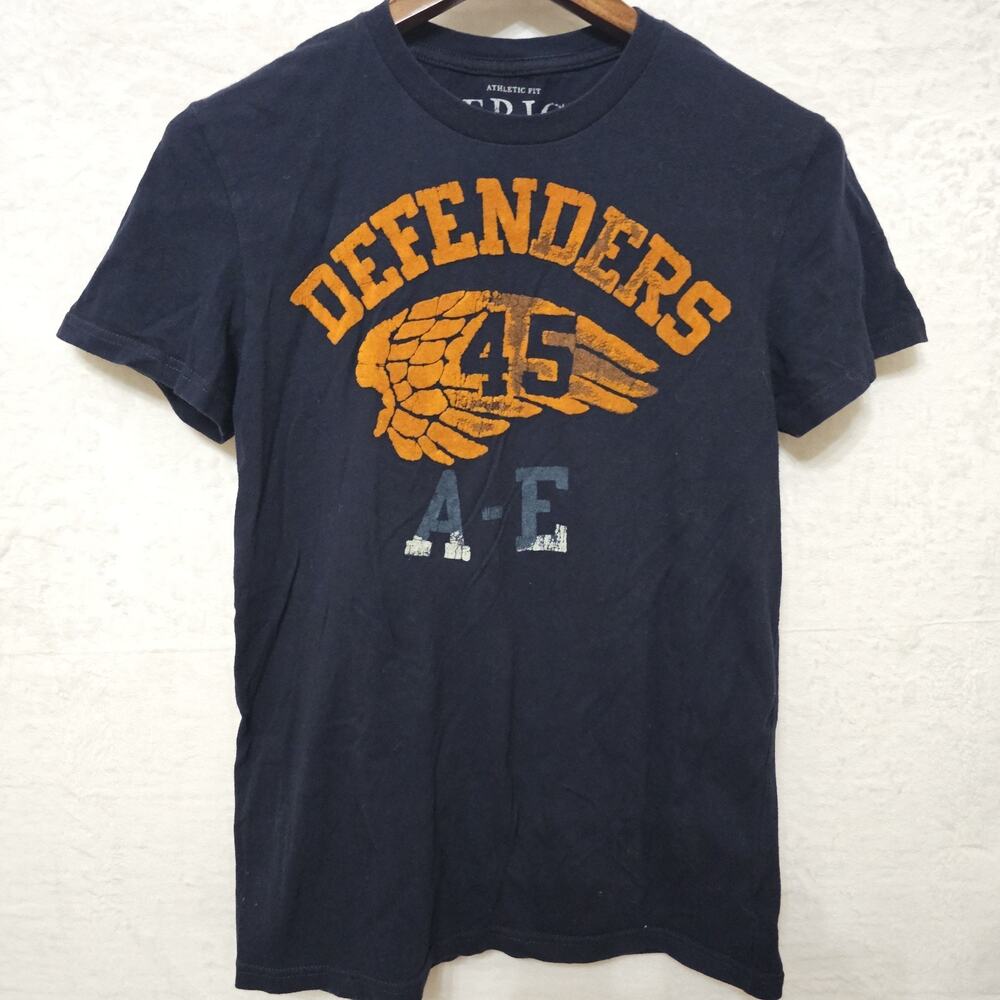 Mens American Eagle T shirt S Vtg Collegiate Y2K Prep Distressed Indie Sleaze